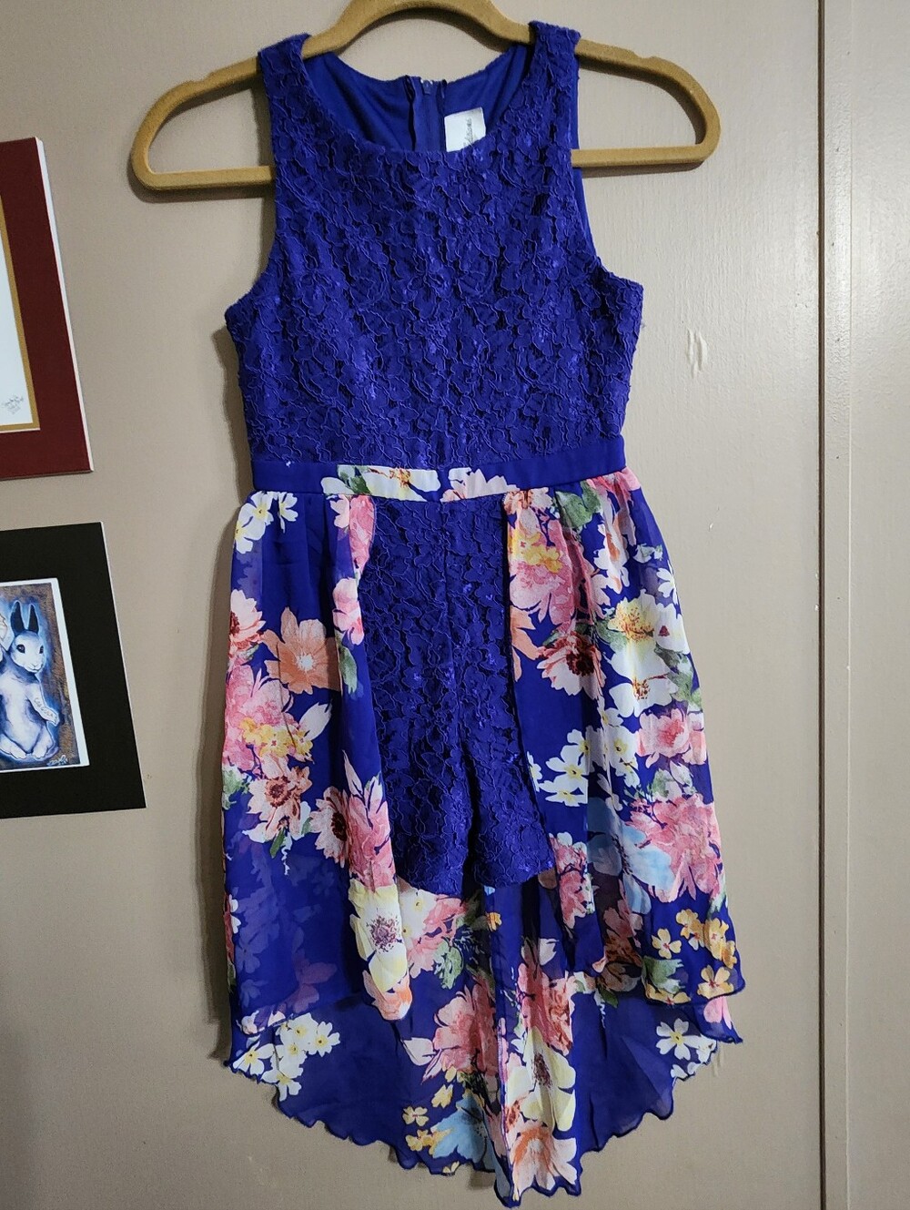 Floral Lace Hi Low Romper Dress | Romper Dress |‎ Rare Editions | 10 Girls